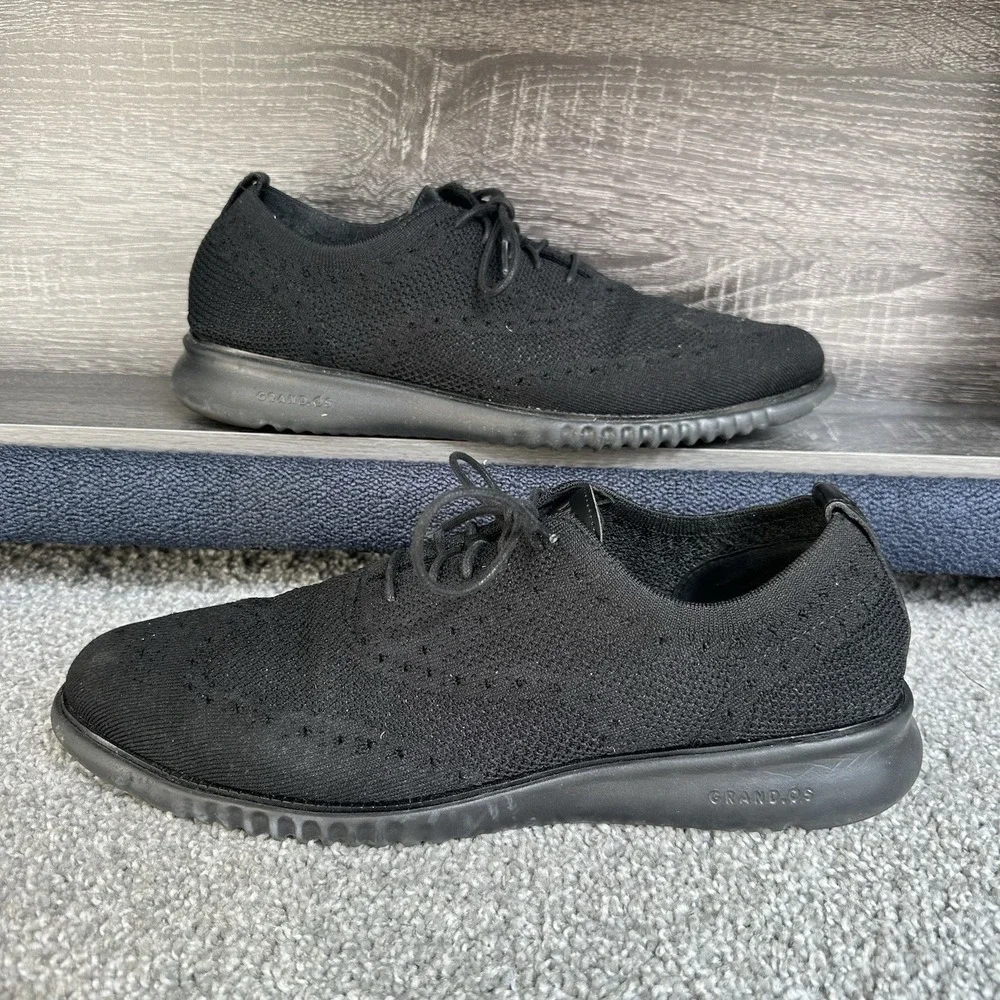 Cole Haan Men's 2.Zerogrand Laser Wingtip Oxford Black Style‎ C28527 size 13